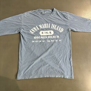 comfort colors blue and white long sleeve shirt